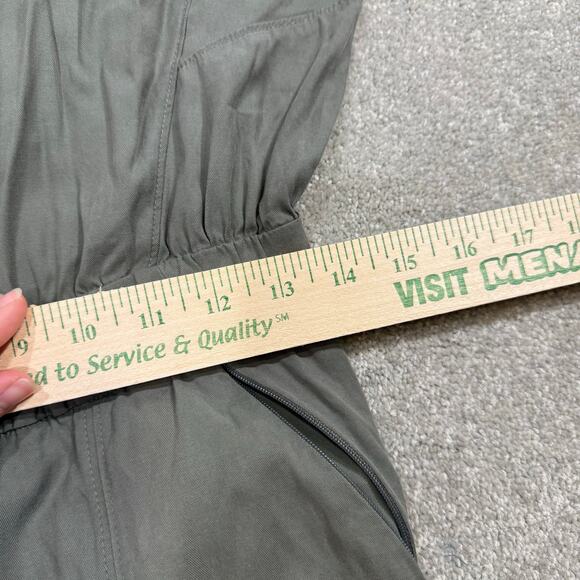 Lululemon Perfectly Poised Jumpsuit Grey Sage Green Cupro Fabric Sz 6 Utility - Picture 9 of 11